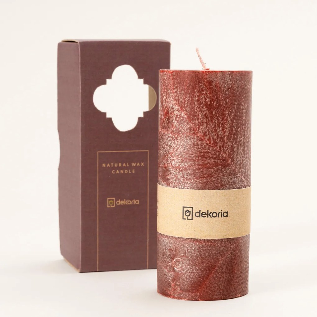 Świeca zapachowa palmowa walec Burgundy