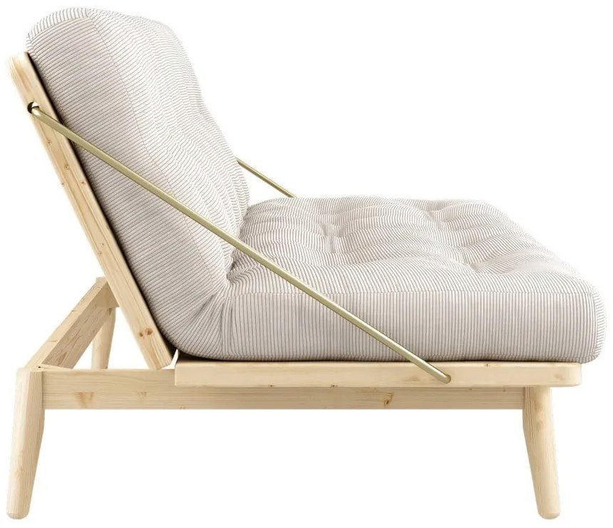 Sofa rozkładana ze sztruksową tapicerką Karup Design Folk Raw/Natural