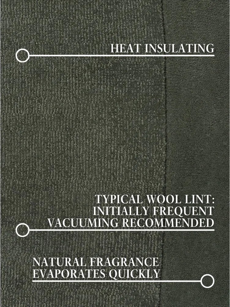 Ciemnozielony okrągły dywan z mieszanki wełny tkany ręcznie ø 160 cm Kari Organic – Villeroy&amp;Boch