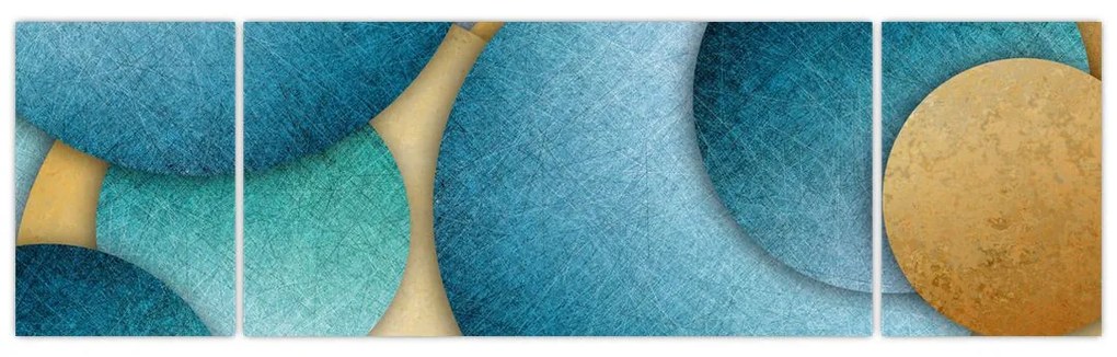 Obraz kręgów abstrakcji (170x50 cm)