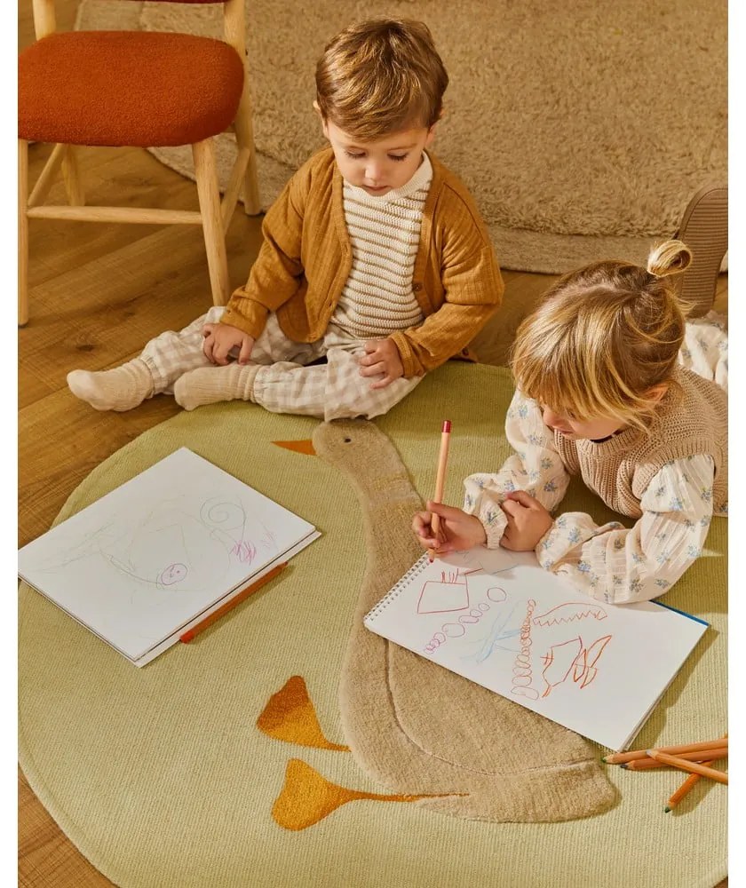 Jasnożółty bawełniany dywan dziecięcy ø100 cm Milu – Kave Home