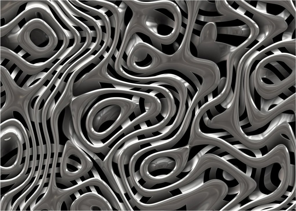 Obraz - Metaliczna abstrakcja (70x50 cm)
