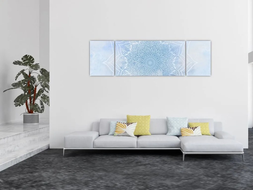Obraz - Zimowa mandala (170x50 cm)