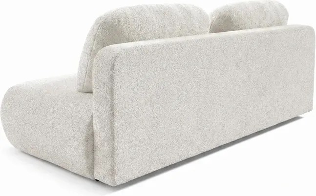 Sofa BASE Rozkładana Dwuosobowa Kremowa Boucle Japandi