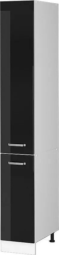 Szafka aptekarska czarny wysoki połysk 30x57.2x206.8 r-line