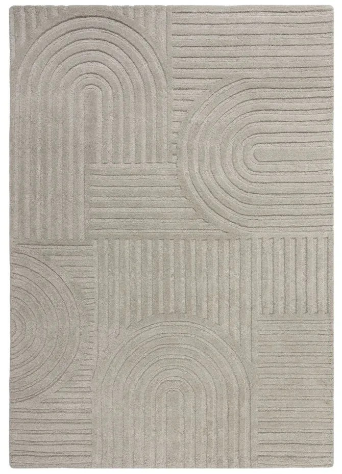 Szary dywan wełniany Flair Rugs Zen Garden, 120x170 cm