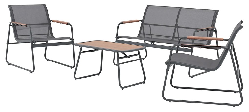 Zestaw mebli ogrodowych Harlem antracyt PATIO