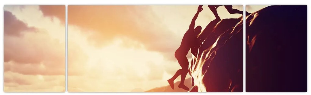 Obraz -Wspinacze (170x50 cm)