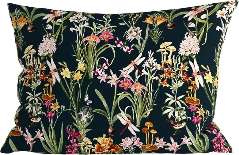 Poszewka na poduszkę z mikrofibry MYSTIC GARDEN 50x70 cm, ciemnozielona