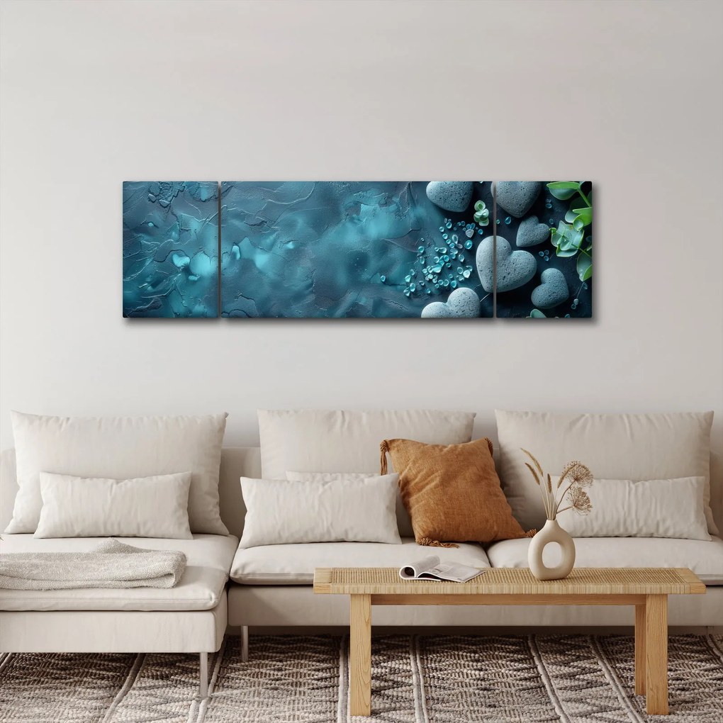 Obraz - Kamienie w kształcie serca (170x50 cm)
