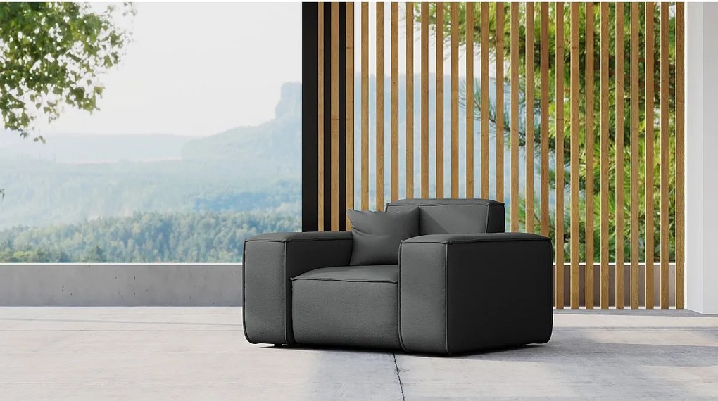 Fotel ogrodowy MALIBU, tkanina Odyssey, Antracytowy