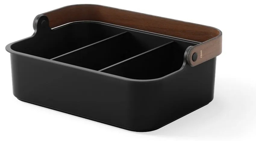 Czarny organizer łazienkowy z plastiku z recyklingu Bellwood – Umbra