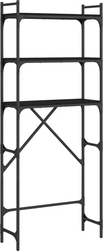 Czarny loftowy regał S3-B87