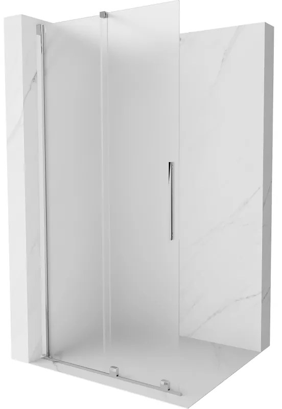 Mexen Velar ścianka prysznicowa rozsuwana Walk-in 75 x 200 cm, szron 8 mm, chrom - 871-075-000-33-01