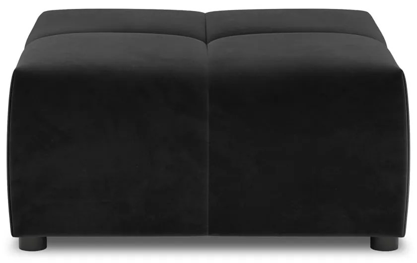 Czarny moduł aksamitnej sofy Rome Velvet – Cosmopolitan Design