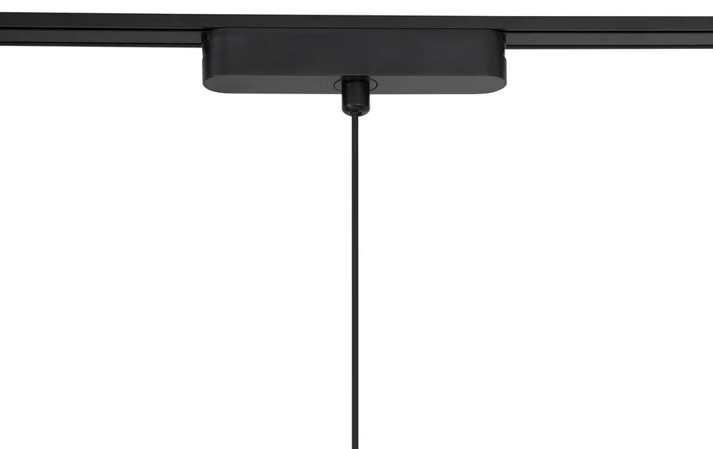 Nowoczesny system oświetlenia szynowego z 6 czarnymi lampami wiszącymi jednofazowymi - Magnetic Lance