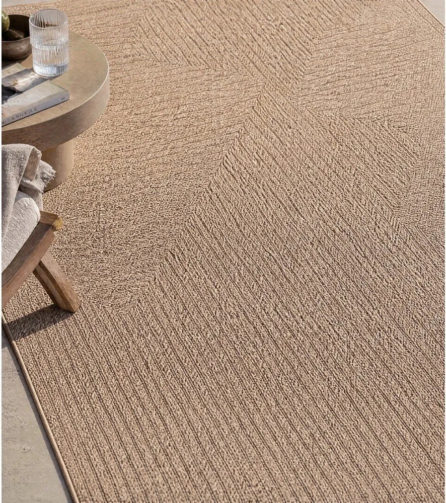 Brązowy dywan odpowiedni na zewnątrz 80x150 cm Timber 1404 – Ayyildiz Carpets