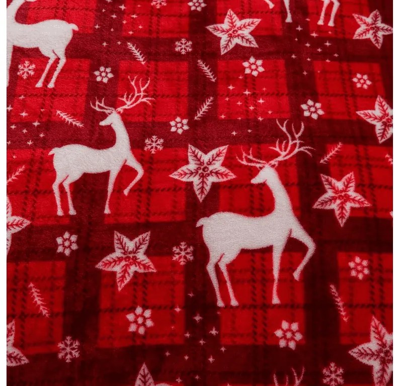 PrzytulneMieszkanie.pl PrzytulneMieszkanie.pl Pościel z mikropluszu VELVET CHRISTMAS czerwona Rozmiar pościeli: 70 x 90 cm | 140 x 200 cm