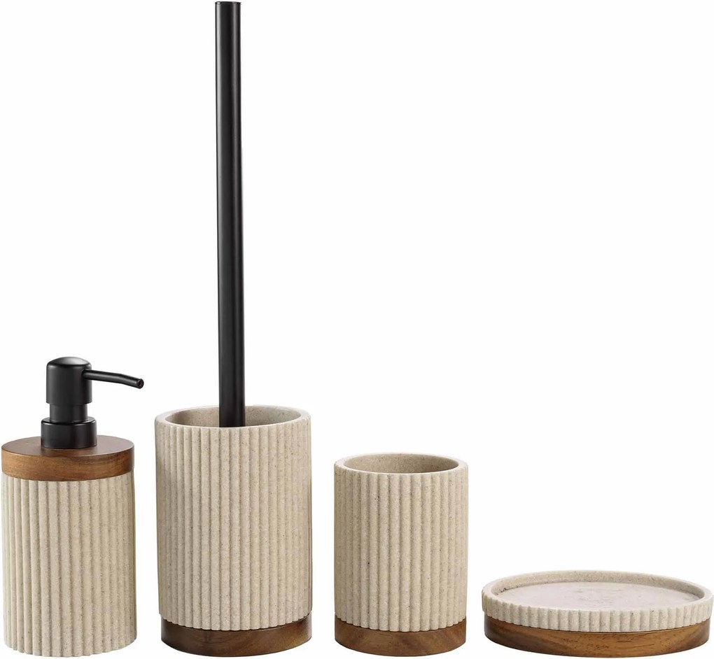 Prążkowany dozownik do mydła NIAGARA, 8 x 17 cm