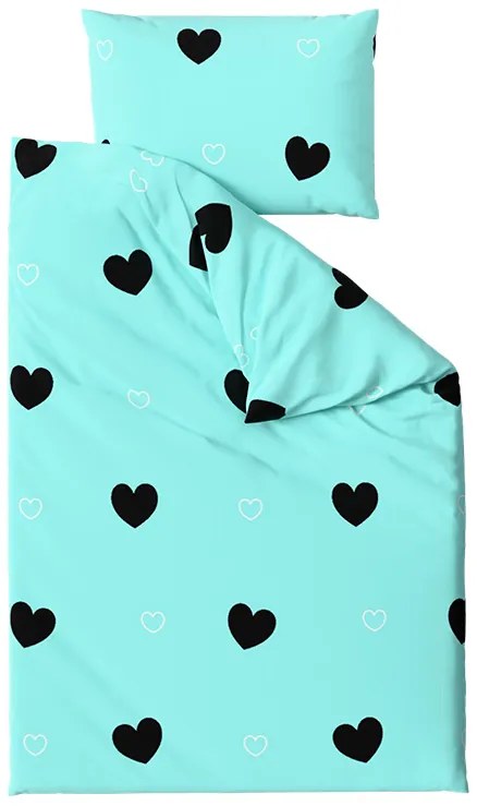 PrzytulneMieszkanie.pl PrzytulneMieszkanie.pl Pościel z mikrofibry CORAZON BLEND niebieska Rozmiar pościeli: 2 szt 70 x 90 cm | 200 x 220 cm