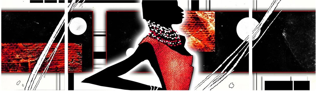 Obraz obrazu starożytnej damy (170x50 cm)