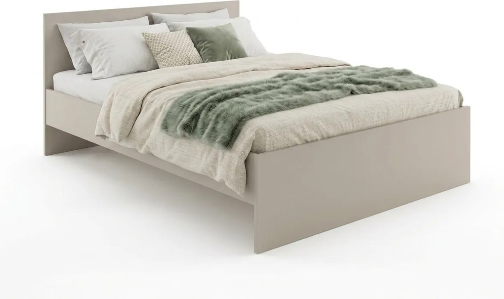 Łóżko ELISA 180 x 200 cm, kaszmirowy beż Stelaż: Ze stelażem listwowym rolowanym elastycznym, Materac: Materac Coco Maxi 20 cm