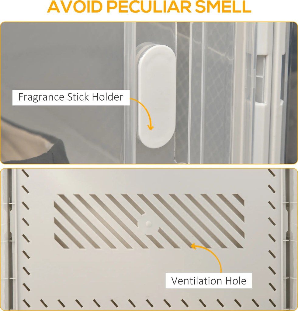 HOMCOM 8-częściowy regał na buty, stosowalne pudełka na buty do rozmiaru 46, drzwi magnetyczne, Plastik, 28 x 36 x 21 cm