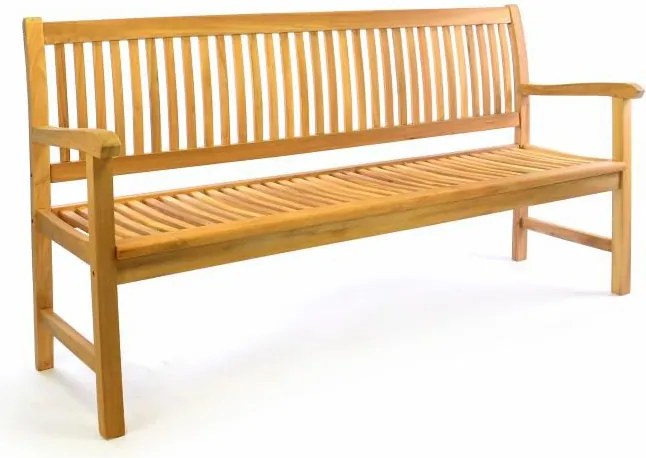 Ławka ogrodowa teak 180 cm 3-osobowa, naturalne wykonanie