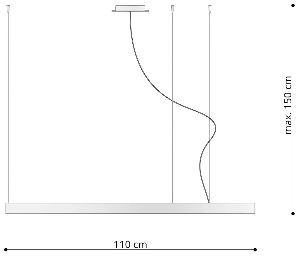 Biała lampa wisząca pierścieniowa M9-B47
