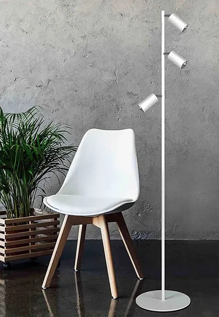 Biała lampa stojąca reflektorowa - 2S S894 H9-D85