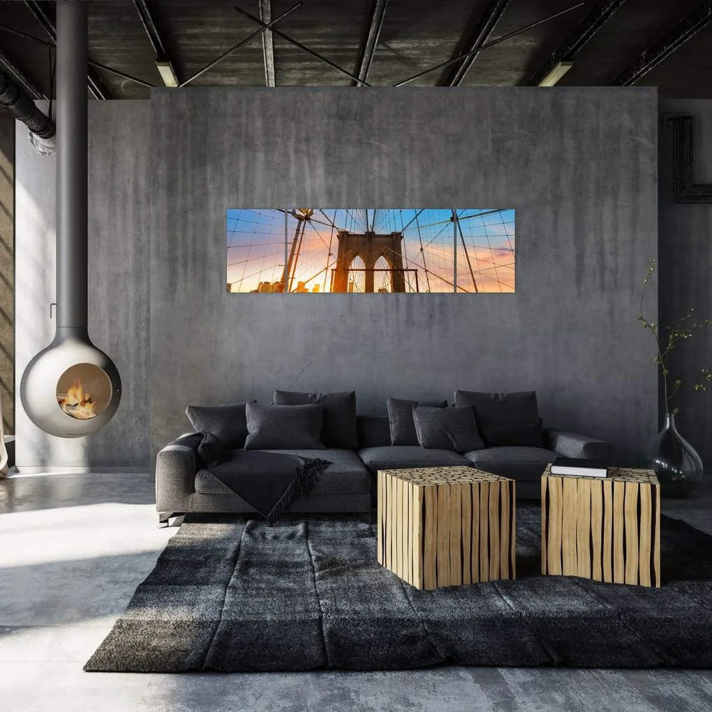 Obraz - Brooklyn Bridge, Manhattan, New York (170x50 cm)