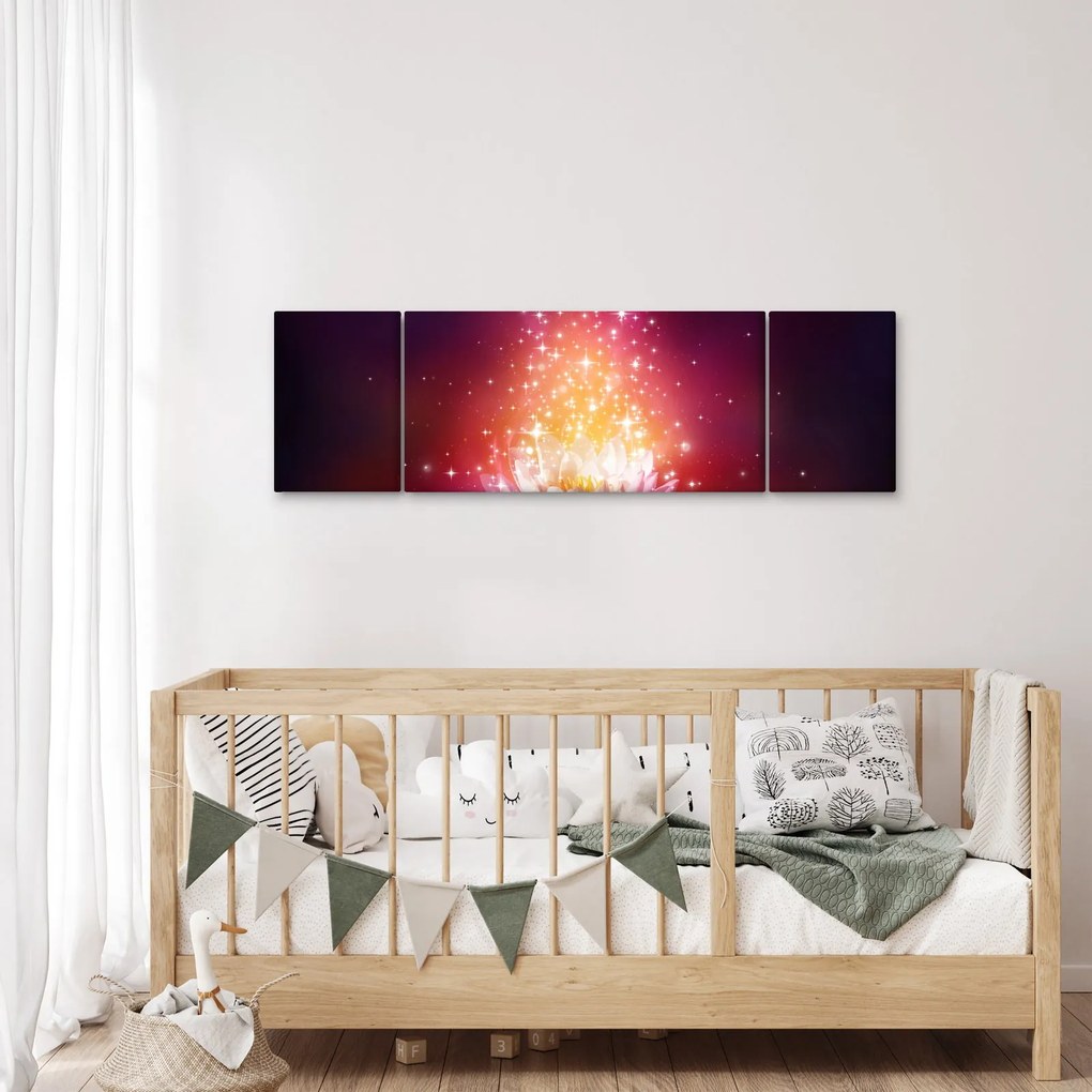 Obraz kwiatu lotosu (170x50 cm)