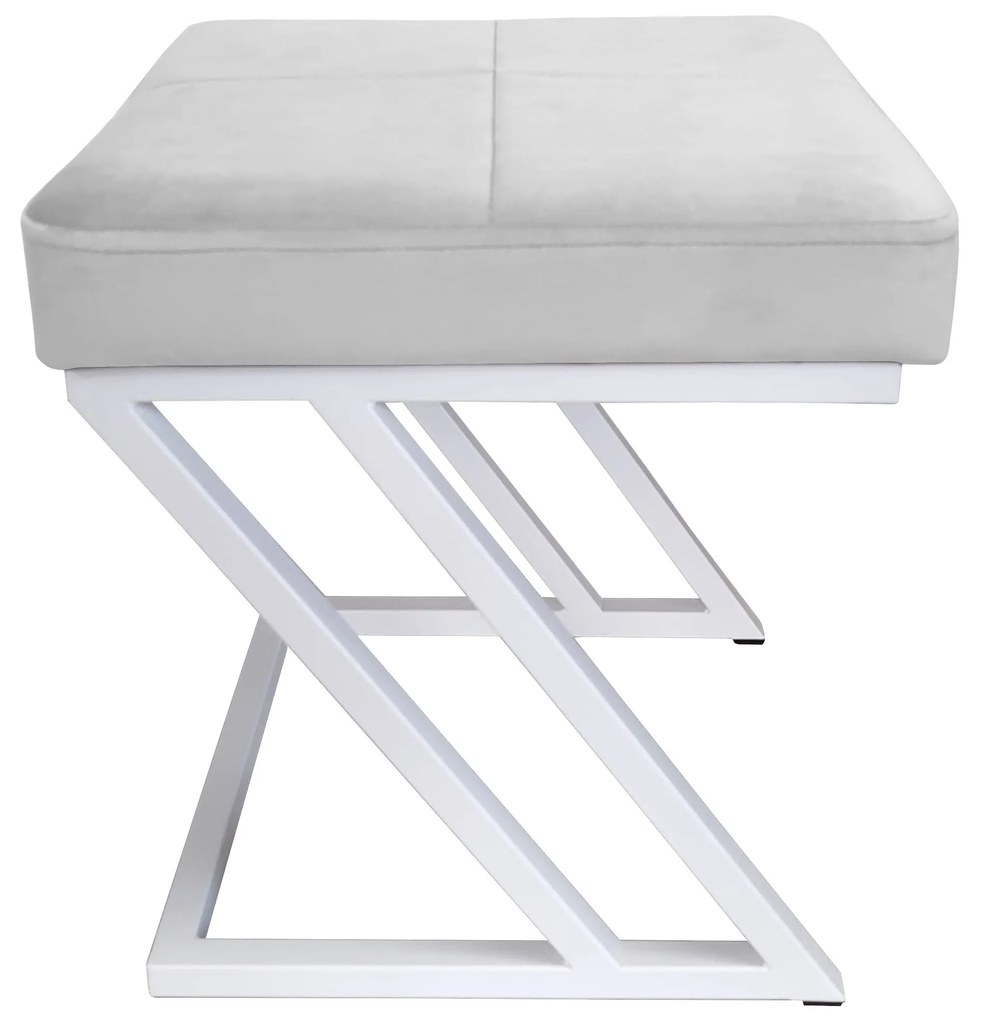 Pufa ZETA LOFT taboret podnóżek podstawa biała MG39