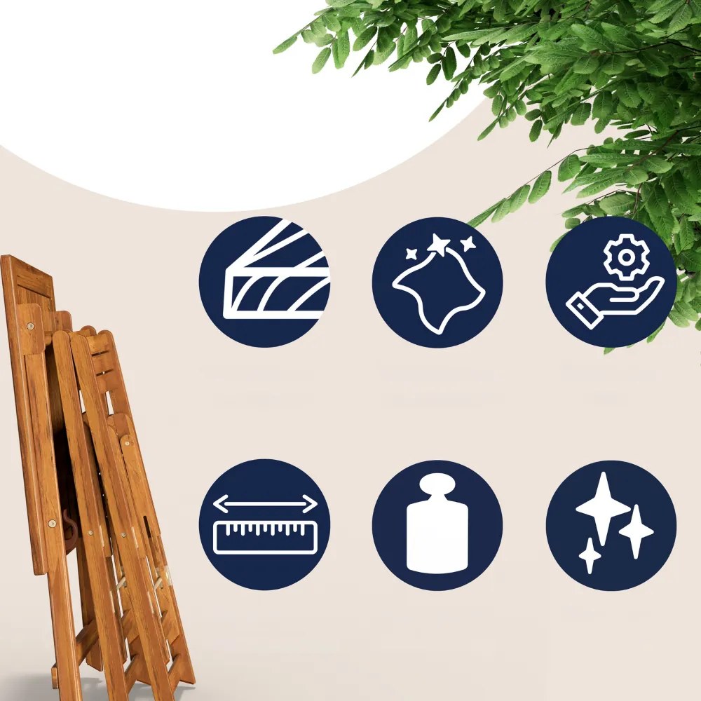 Meble balkonowe VITEK, 1+2, naturalny brąz Casaria