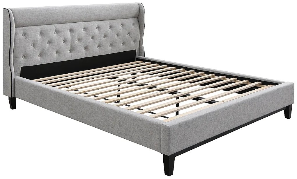 Łóżko 160 x 200 cm - Szary   - MARSDENIO