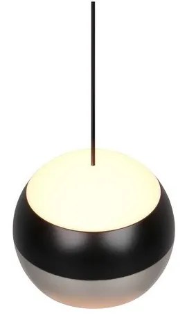 Czarna/w kolorze srebra lampa wisząca LED ø 15,5 cm Orbit – Trio Select
