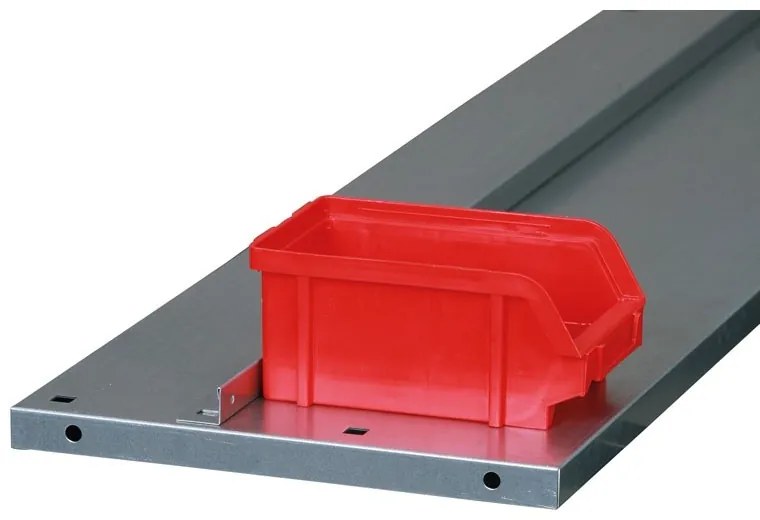 Regał z plastikowymi pojemnikami BASIC - 800 x 400 x 920 mm, 18x B, 4x C