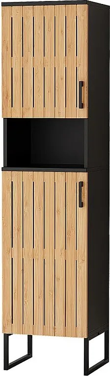 Szafka łazienkowa bambus 35x31.5x145 vayra