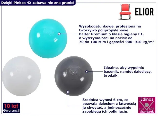 Piłeczki do suchego basenu 250 sztuk Wax 11X