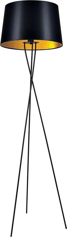 Czarno-złota lampa podłogowa trójnóg - S912 Z5-L04