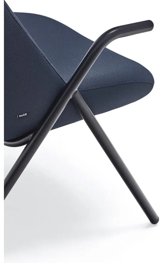 Ciemnoniebieski fotel Teulat Dins, wys. 114 cm