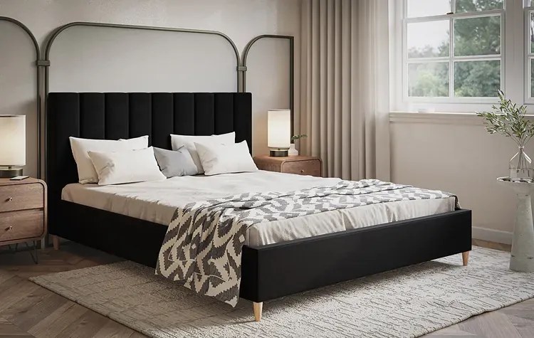 Dwuosobowe łóżko z zagłówkiem 180x200 Siza - 36 kolorów