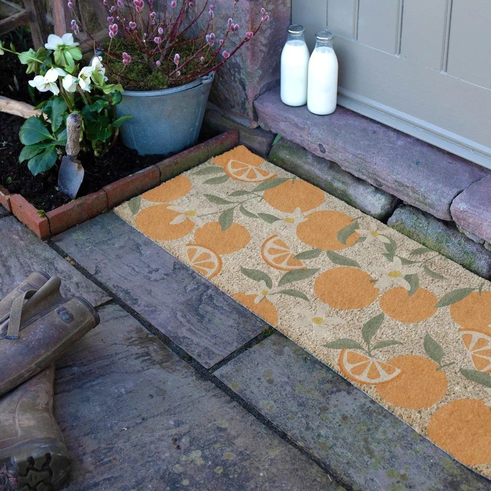 Wycieraczka z włókna kokosowego 40x120 cm Orange – Artsy Doormats