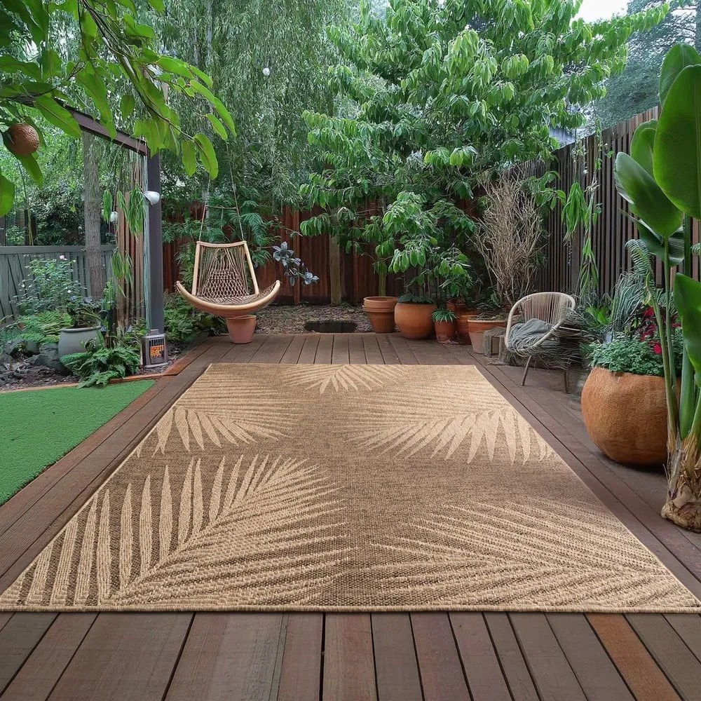 Brązowy dywan odpowiedni na zewnątrz 80x150 cm Timber 1403 – Ayyildiz Carpets