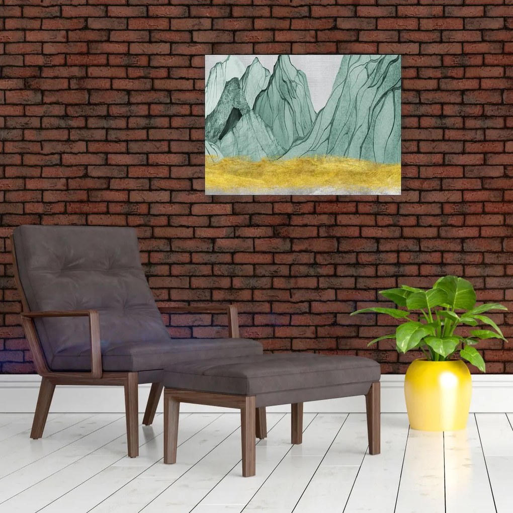 Obraz - Emerald Mountains N⁰1 (70x50 cm)