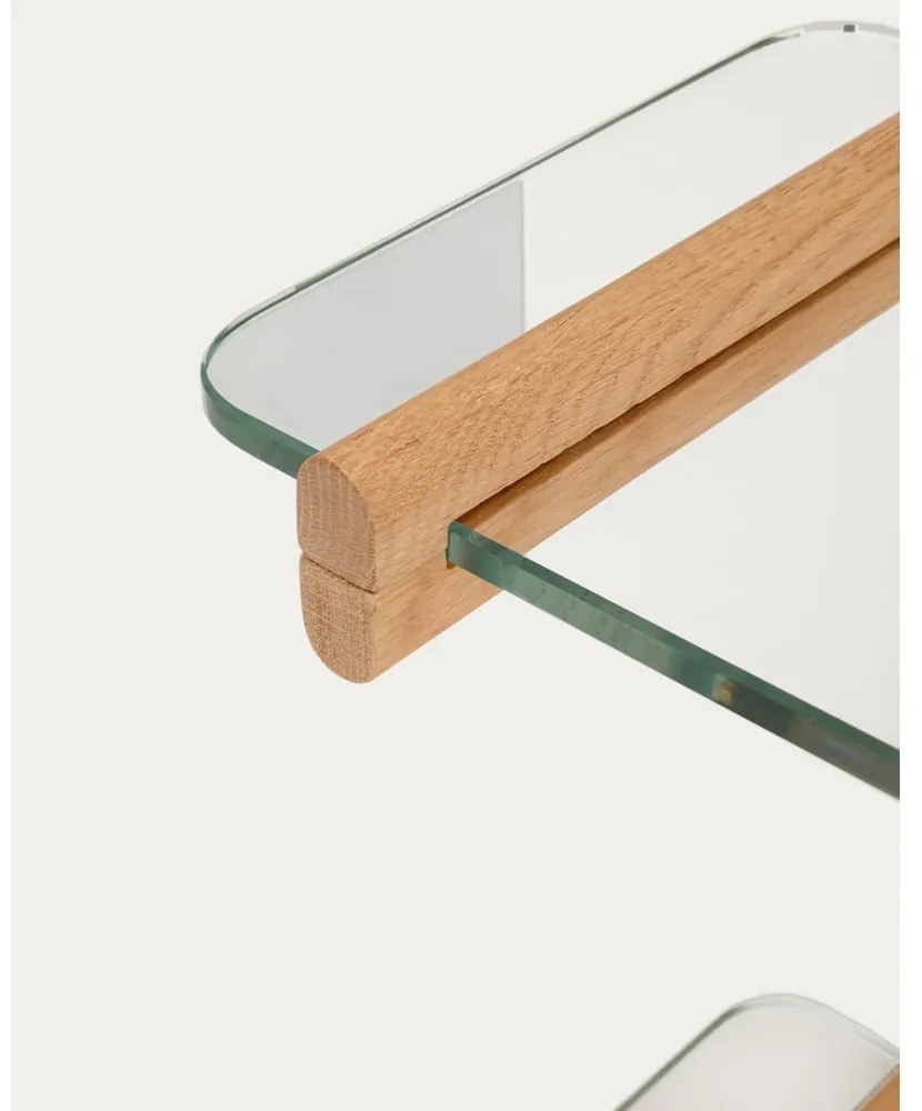 Szklany modułowy system półek w naturalnym kolorze 90x202x30,5 cm Sitra – Kave Home