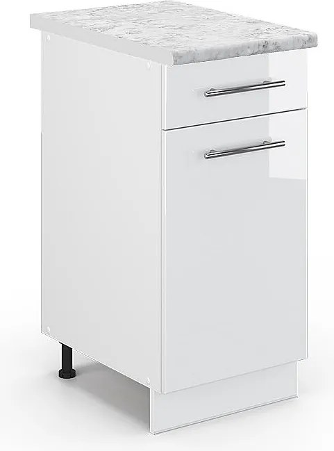 Szafka dolna do kuchni biały wysoki połysk 40x60x82 fame-line