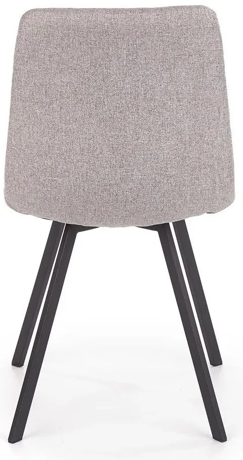 Szare minimalistyczne krzesło pikowane H3-A62