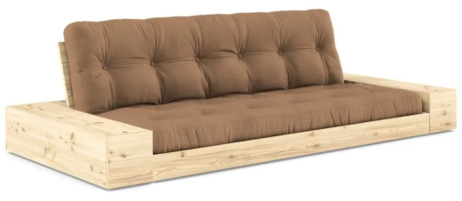 Brązowa rozkładana sofa 244 cm Base – Karup Design