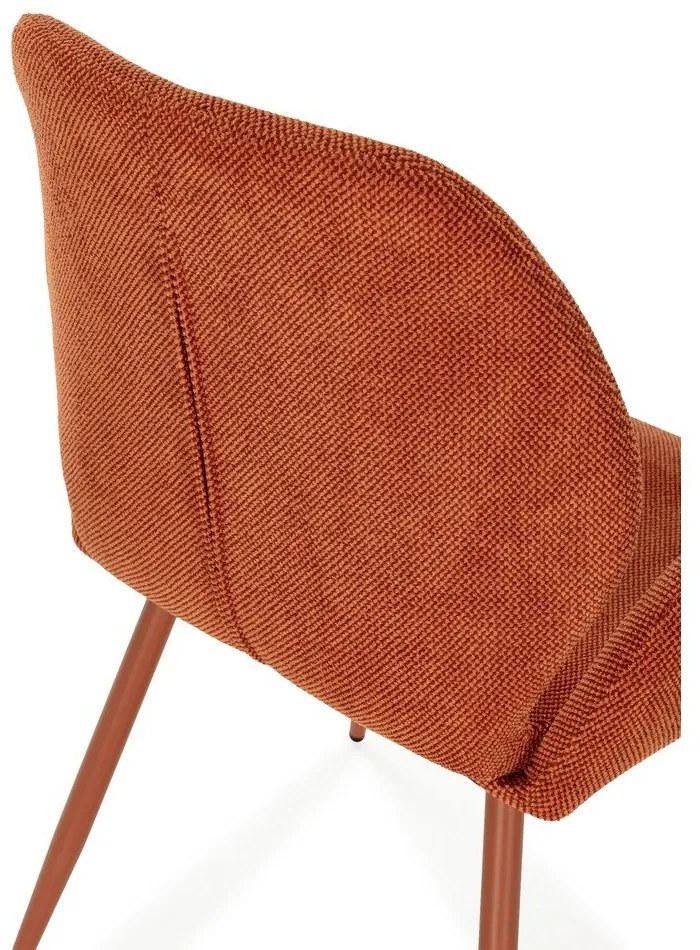 Tapicerowane fotele jadalniane zestaw 2 szt. w kolorze terakoty Ansu – Marckeric
